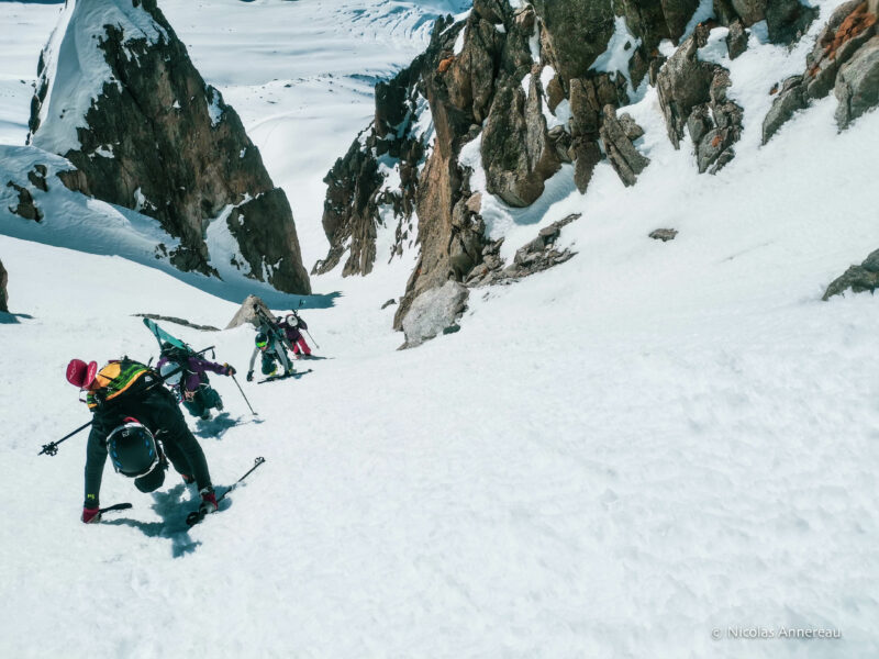 Aiguille du Passon couloir SW