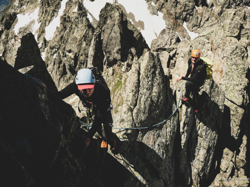 Aiguilles des Crochues : Traversée