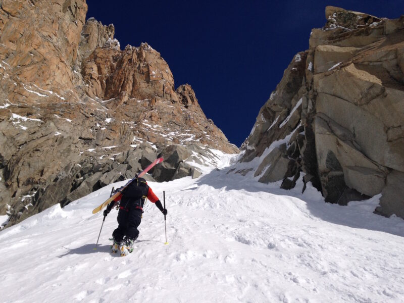 Aiguille d'Argentiere : Couloir en Y